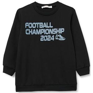 Koton Boys's Long Sleeve Crew Neck Football Thema Gedrukt Detail Soft Interieur Sweatshirt, zwart (999), 11-12 jaar