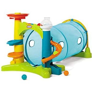 Little Tikes 2-in-1 Activity Tunnel - With Ball Drop, Windows, Silly Sounds, and Music - Encourages Active Play, Promotes Development - Easy Storage - Incl. 5 Plastic Balls - For Kids Ages 1-3 Years