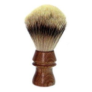 Golddachs scheerkwast, 100% zilverzupf, cederhout, zwart