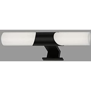 BRILONER - LED-spiegellamp badkamer, spiegellamp badkamer, IP44, neutraal witte lichtkleur, 7W, zwart, 32 cm