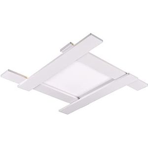 Trio Leuchten LED plafondlamp Belfast 675510531, metaal wit mat, incl. 4x 3.5 + 18 Watt LED, switch dimmer