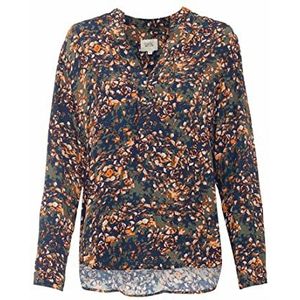 camel active Damesblouse met allover print, donkerblauw, XS