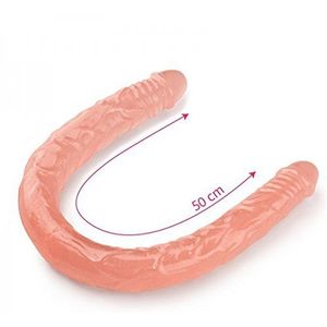 Double Gode Géant Chair 50 cm Flex - realistische dildo - realistische penis - L & V