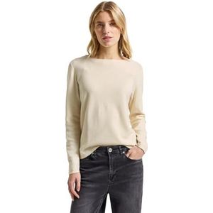 STREET ONE - Gebreide Trui - Soft Beige - Met Boothals
