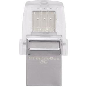 Compacte en dubbele USB 3.2-stick, 128 GB, met USB-C- en USB-A-poorten, ideaal voor snelle en efficiënte overdracht en opslag van gegevens.