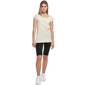 Build your Brand Dames Wide Neck T-shirt, modieus T-shirt voor vrouwen van katoen verkrijgbaar in vele kleuren, maten XS-5XL, zand, XXL