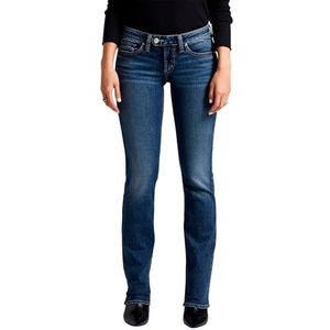 Zilveren jeans Bootcut Slim Lage Taille Tuesday Dames, Med Wash Edb346, 29W x 31L