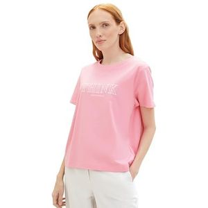 TOM TAILOR Denim T-shirt voor dames, 31685 - Fresh Pink, M