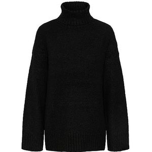 Bestseller A/S Dames Pcnancy Ls Loose Roll Neck Knit Noos Bc Pullover, zwart, XL