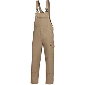 BP Workwear Basic 1482-060-44 tuinbroek - stoffen bretels met rubberen inzetstuk - zakken voor kniebeschermers - puur katoen - vaste pasvorm - maat: 29 - kleur: zand