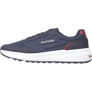 Tommy Hilfiger Heren FASTON Mix ESS (FM0FM05141) Low Top Sneaker, Blauw (Desert Sky), 11 UK, Blauwe Woestijnhemel, 46 EU