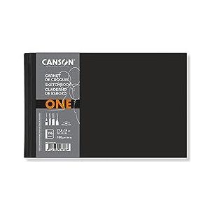 CANSON One Art Book Schetsboek, fijne korrel, 100 g/m², sketchbook hardcover, 21,6 x 14 cm, wit, 196 vellen