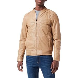 Freaky Nation Yorik-fn leren jas voor heren, beige, S