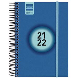 Finocam - Secundaire kalender 2021 2022 8e - 120 x 164 1 dag per pagina blauw Euskera