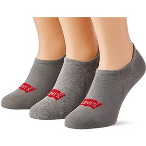 Levi's Unisex footie sokken, grijs (middle grey melange), 39-42 EU