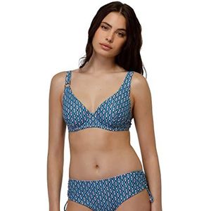 LOVABLE RCS gerecyclede bikinitop voor dames, turquoise (geometrische druk), 34 / C