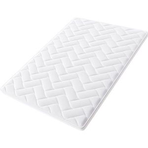 Hilding Sweden Pure 50 Matrastopper, middelharde matrasbeschermer voor beter slaapcomfort, schuim, wit, 200 x 80 cm