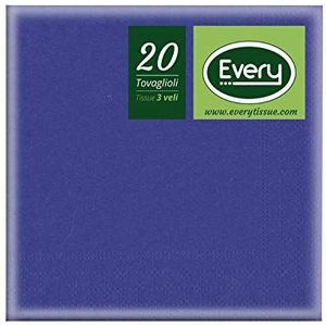 Every E243-10 tissue servetten, papier, blauw, 24 x 24 cm, 20 stuks