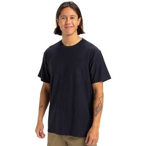 Quiksilver - Slub T-shirt - Blauw - Korte Mouwen - Regular Fit