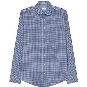 Seidensticker Heren 655620 Hemd, Blauw, 36