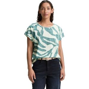 T-shirt - All-over Motief - Loose Fit - Ronde Hals - Puur Katoen