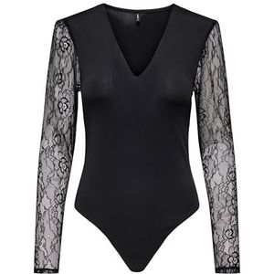 Onlsia - Bodysuit - V-Hals - Lange Mouwen - Knoopsluiting