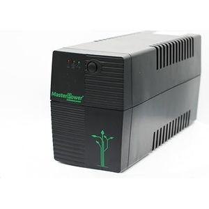 Master Power, ononderbroken stroomvoorziening UV, UPS 650 VA, constante uitgangsspanning 360 W, 2 geaarde stopcontacten Zwart