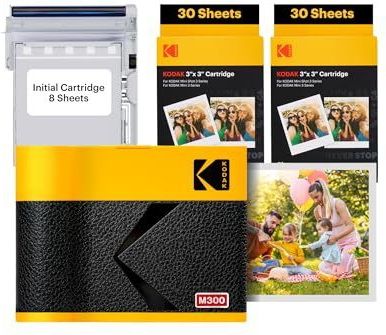KODAK Mini 3 ERA - Fotoprinter - Geel - 7,6 x 7,6 cm - Inclusief 8 vellen