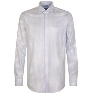 Seidensticker Zakelijk overhemd voor heren, regular fit, strijkvrij, kent-kraag, lange mouwen, 100% katoen, lichtblauw, 42
