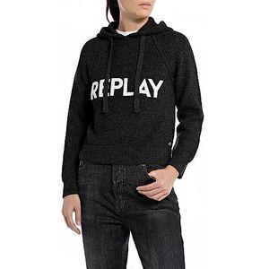 Replay Dameshoodie met capuchon, Black 098, M