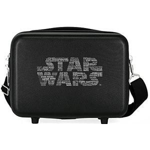 Star wars Cosmetische tas, aanpasbaar, zwart, 29 x 21 x 15 cm, robuust, ABS, 9,14 l, 0,8 kg, Zwart, Eén maat, Verstelbare toilettas