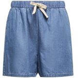 Korte Broeken - Blauw Denim - Regular Pasvorm - Elastische Taille met Trekkoord