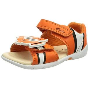 Clarks Unisex Zora Nemo T Sandalen voor kinderen, oranje, 27 EU