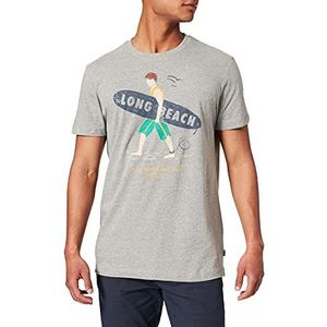 Springfield Aquarel T-shirt voor heren, Medium Grijs, S