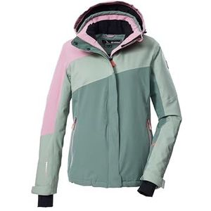 killtec dames Ski-jack/functionele jas met afritsbare capuchon en sneeuwvanger KSW 26 WMN SKI JCKT, helles salbei, 46, 43412-000
