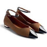 Gioseppo - Grygla - Ballerina's - Suède-effect - Puntige Neus - Gouden Hak