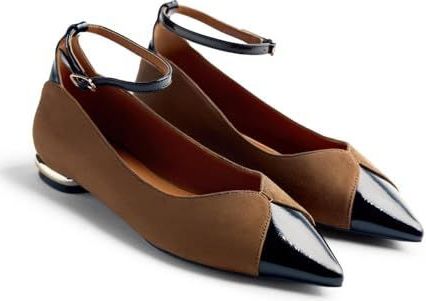 Gioseppo - Grygla - Ballerina's - Suède-effect - Puntige Neus - Gouden Hak