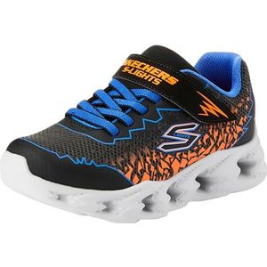 Skechers Sneakers voor jongens, zwart synthetisch/blauw & oranje trim, 43 EU, Zwart Synthetisch Blauw Oranje Trim, 43 EU