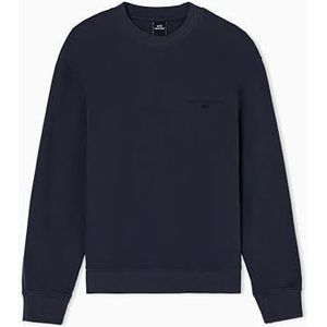 Armani Exchange Heren Long Sleeve Back Logo Relaxed Fit, Sweatshirt, Blauw, XL, deep navy, XL