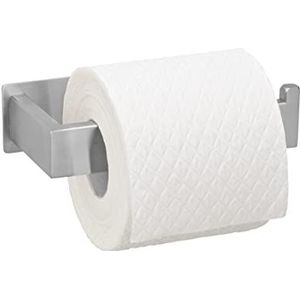 WENKO Turbo-Loc toiletpapierhouder Genova Shine, wandhouder voor toiletpapierrol, bevestigen zonder boren met kleefpadsysteem, houder van roestvrij staal, 15,3 x 4,4 x 7,6 cm, glanzend