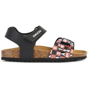 Geox J Ghita Boy B Sandalen voor jongens, zwart-rood, 26 EU