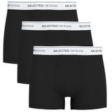 SELECTED - Boxershorts - Zwart/Wit - 3 Pack - Jersey