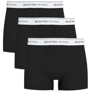 SELECTED - Boxershorts - Zwart/Wit - 3 Pack - Jersey