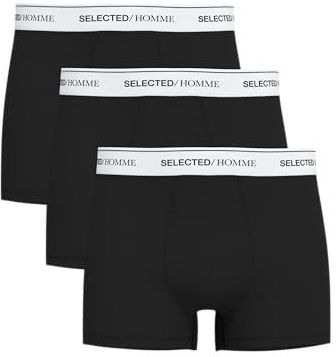 SELECTED - Boxershorts - Zwart/Wit - 3 Pack - Jersey