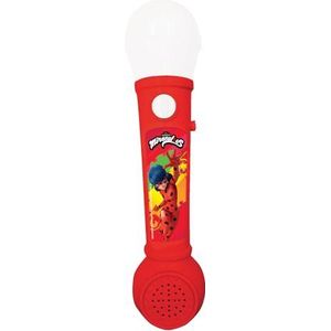 Lexibook Miraculous - Verlichtingsmicrofoon voor kinderen, muzikaal speelgoedspel, ingebouwde luidspreker, lichteffecten, inclusief demo-melodietjes, rood, MIC80MI