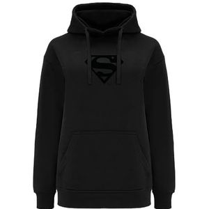 Ert Group Origineel en officieel gelicentieerd door DC zwart sweatshirt met capuchon voor dames Superman 005, 3XL, Superman 005 Zwart, 3XL
