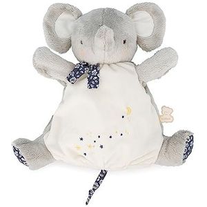 KALOO - Kleine liedjes – knuffeldoek olifant grijs – knuffeldoek baby – pluche handpop 24 cm – belevenisspel – vanaf de geboorte, K210004
