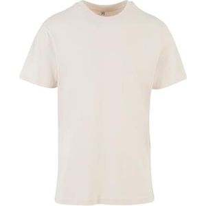 Build your Brand Heren T-shirt ronde hals, basic shirt voor heren, katoen, met ronde hals, verkrijgbaar in vele kleuren, XS-5XL maten verkrijgbaar, marshmallow, M
