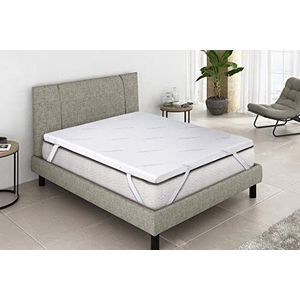 Imperial Comfort Topper viscoeslástico, polyester, wit, tweepersoonsbed, 200 x 120 x 8 cm