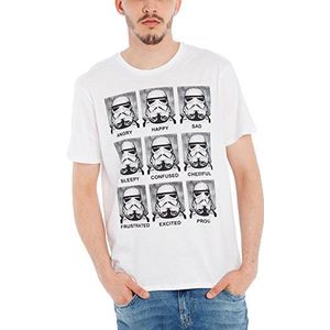 T-Shirt blanc Star Wars Stormtrooper Emotions (Taille Xxl)